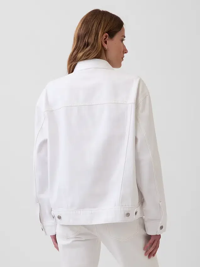 Oversized ikonisk denimjakke