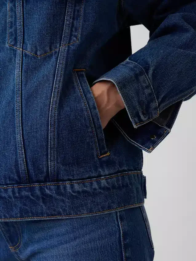Oversized ikonisk denimjakke