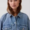 Oversized ikonisk denimjakke
