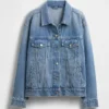 Oversized ikonisk denimjakke