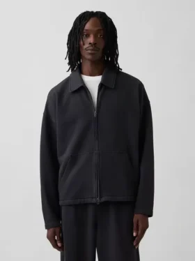 Oversized jakke med glidelås i tykk kvalitet for voksne