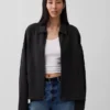 Oversized jakke med glidelås i tykk kvalitet for voksne