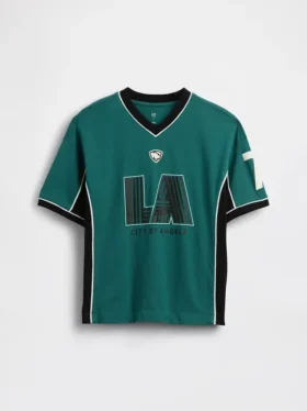 Oversized jersey-T-skjorte for barn
