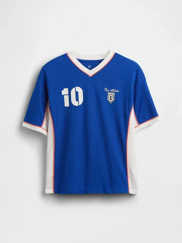 Oversized jersey-T-skjorte for barn