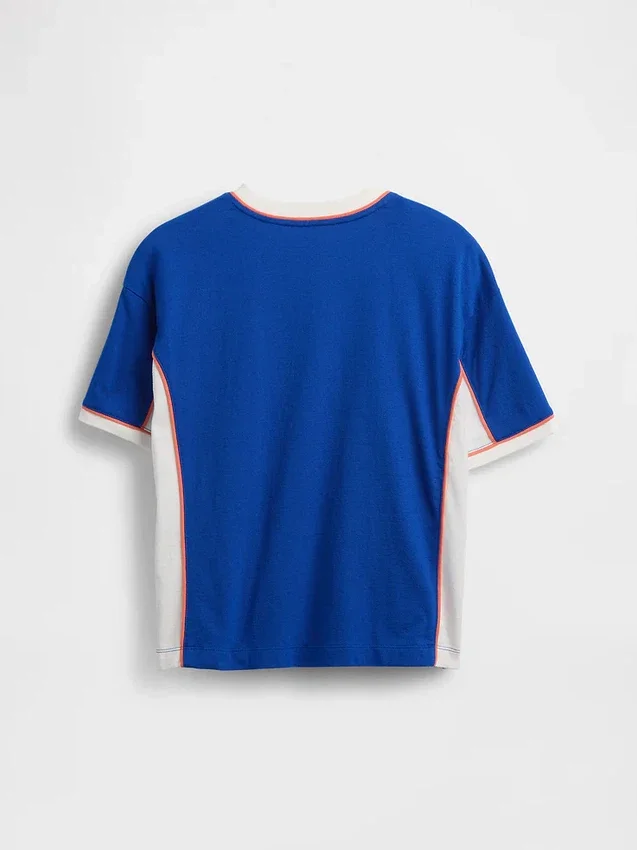Oversized jersey-T-skjorte for barn