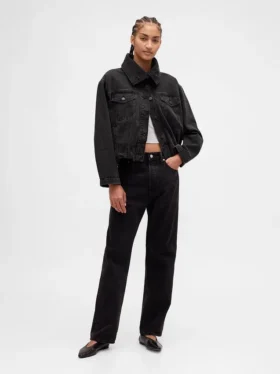 Oversized kokongjakke i denim