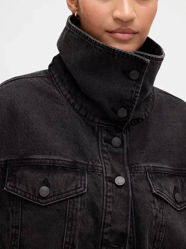 Oversized kokongjakke i denim