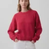 Oversized, kort genser i 100 % bomull