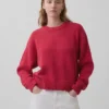 Oversized, kort genser i 100 % bomull