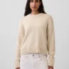 Oversized, kort genser i 100 % bomull
