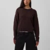 Oversized, kort genser i 100 % bomull