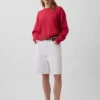 Oversized, kort genser i 100 % bomull
