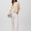 Oversized, kort genser i 100 % bomull