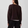 Oversized, kort genser i 100 % bomull