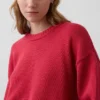 Oversized, kort genser i 100 % bomull
