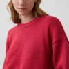 Oversized, kort genser i 100 % bomull