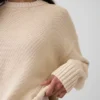 Oversized, kort genser i 100 % bomull