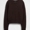 Oversized, kort genser i 100 % bomull