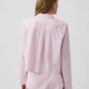 Oversized, kort pyjamas-skjorte i poplin
