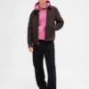 Oversized, kort zip-hettegenser i tykk fleece for voksne