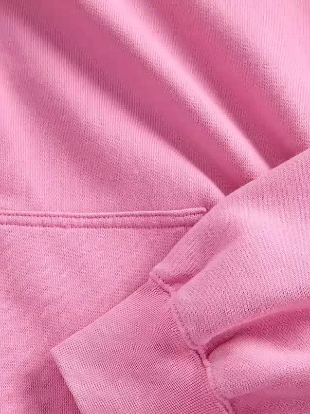 Oversized, kort zip-hettegenser i tykk fleece for voksne