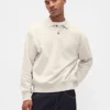 Oversized polosweatshirt i tykk fleece for voksne