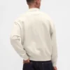 Oversized polosweatshirt i tykk fleece for voksne