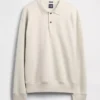 Oversized polosweatshirt i tykk fleece for voksne