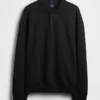 Oversized polosweatshirt i tykk fleece for voksne