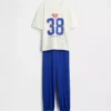 Oversized pyjamas-joggesett for barn med Superman-motiv, laget av resirkulert materiale