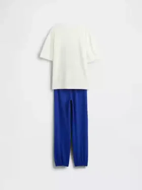 Oversized pyjamas-joggesett for barn med Superman-motiv, laget av resirkulert materiale