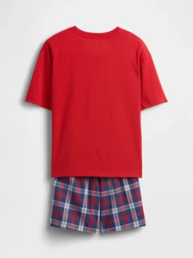 Oversized pyjamas-sett for barn i resirkulert stoff