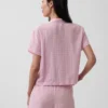 Oversized pyjamaskjorte i krøllet gasbind