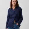 Oversized skjorte i 100 % lin