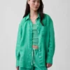 Oversized skjorte i 100 % lin