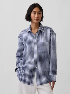 Oversized skjorte i 100 % lin