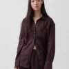 Oversized skjorte i 100 % lin