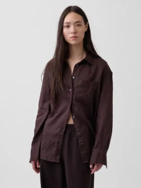 Oversized skjorte i 100 % lin