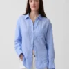 Oversized skjorte i 100 % lin