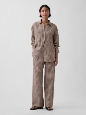 Oversized skjorte i 100 % lin
