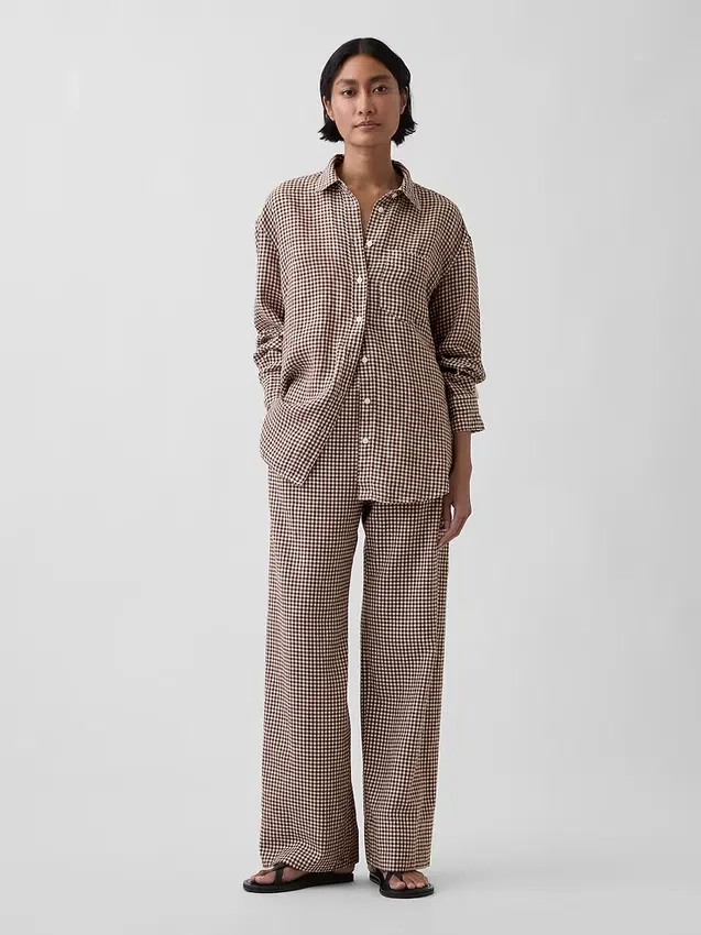 Oversized skjorte i 100 % lin