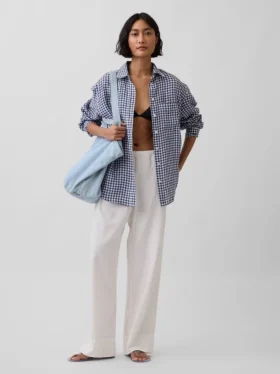 Oversized skjorte i 100 % lin