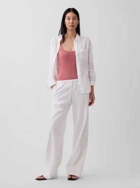 Oversized skjorte i 100 % lin
