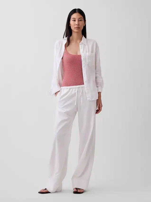 Oversized skjorte i 100 % lin