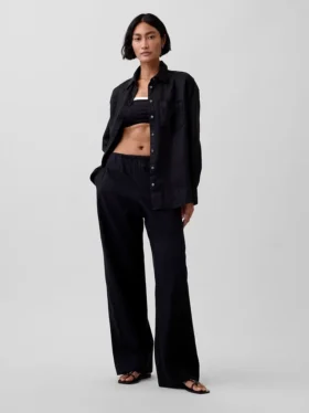 Oversized skjorte i 100 % lin