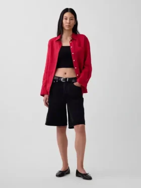 Oversized skjorte i 100 % lin