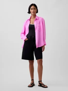 Oversized skjorte i 100 % lin