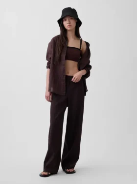 Oversized skjorte i 100 % lin