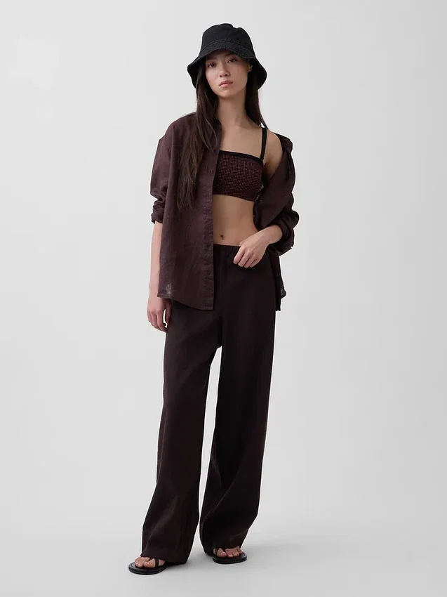 Oversized skjorte i 100 % lin