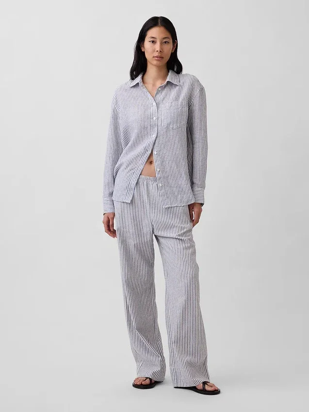 Oversized skjorte i 100 % lin